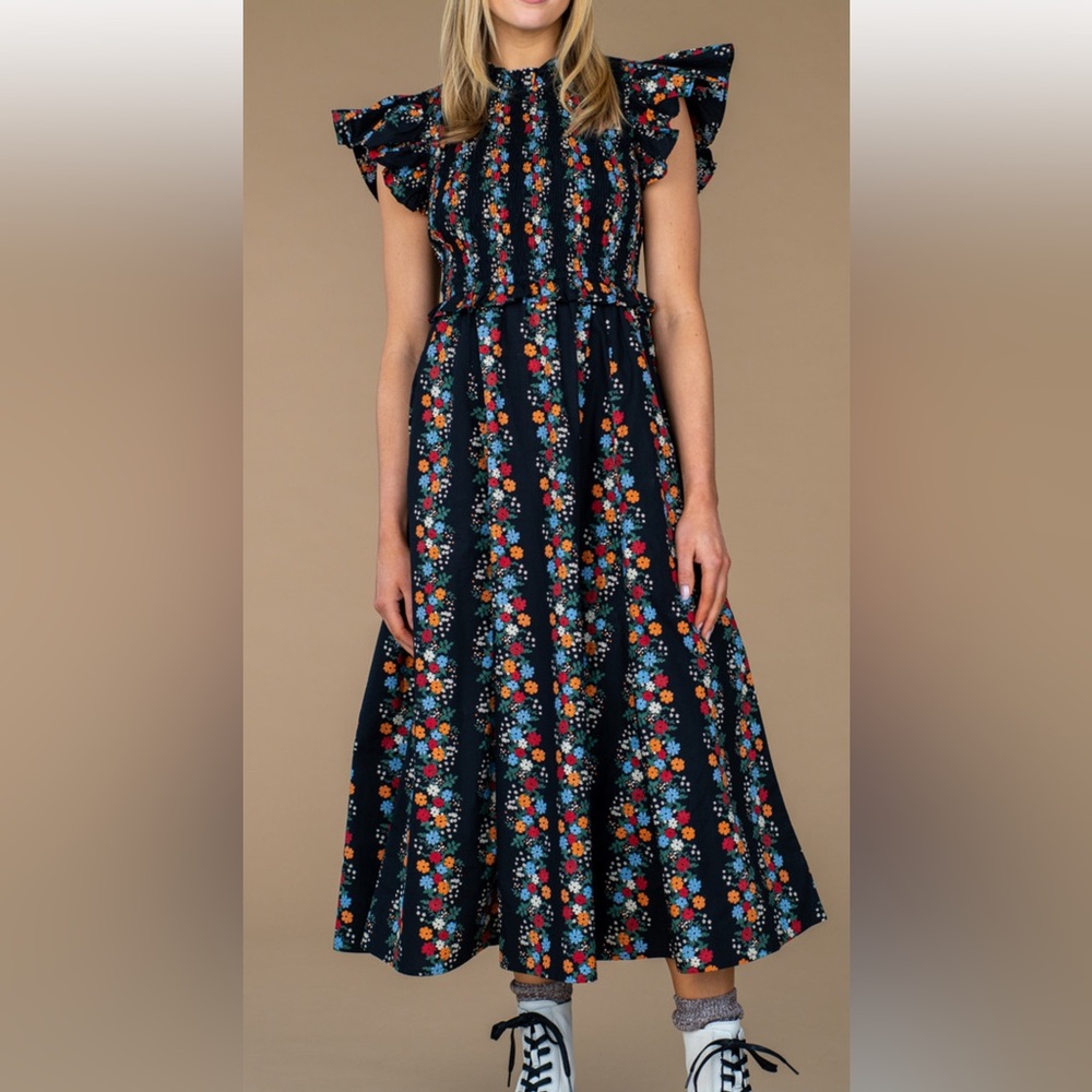 Olivia James The Label - Lila Dress Alpine Midi Dress - Size XS
